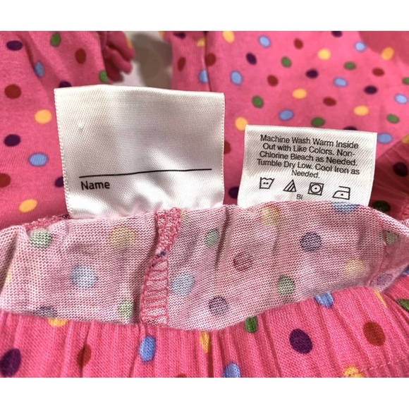Hanna Andersson size 100 (4) Girls Pink Multicolor Polka Dot Pants Ruffle Hem - Picture 4 of 7